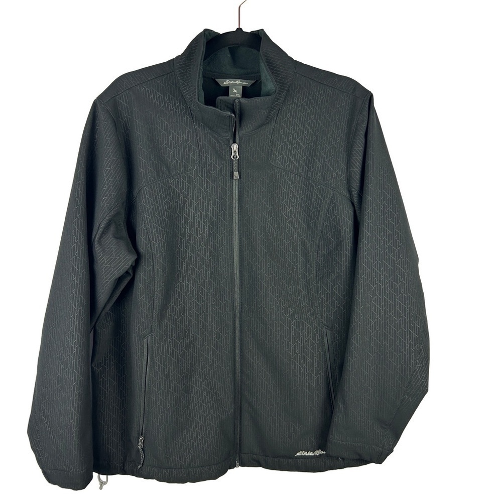 Eddie Bauer Soft Shell Full Zip Pockets Jacket 2XL Black